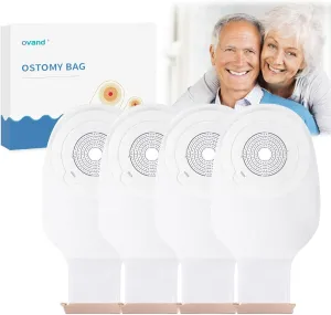 10 PCS Colostomy Bags - Ostomy Supplies - One Piece Drainable Ostomy Pouch for Ileostomy Stoma Care,Cut-to-Fit