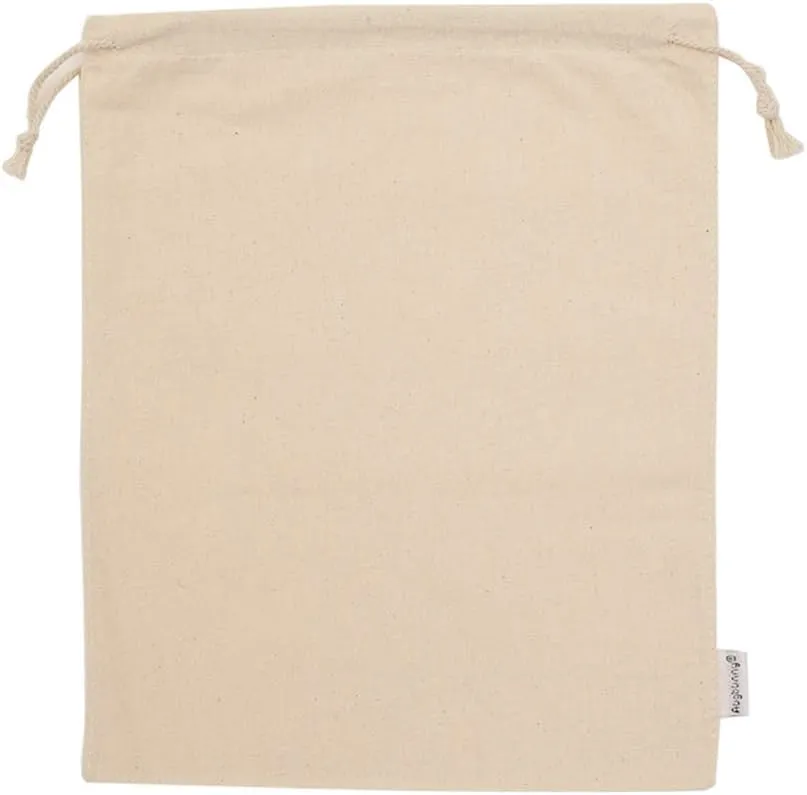 100% Cotton 10- by 12-Inch Muslin Bags with Drawstring, 12-Pack