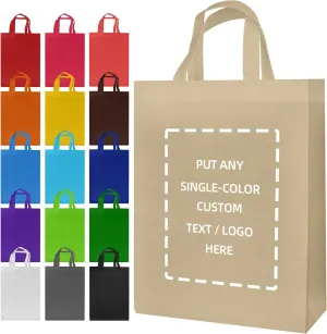 100 Pcs Customizable Tote Bags, Personalized with Text or Photos