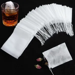 1000 Pcs Disposable Tea Bags for Loose Leaf Tea, Odorless Drawstring Empty Tea Bags Bulk, Tea Filter Bags Tea Sachets Bags Infuser Strainers for Loose Tea Coffee Spice (2.7 X 3.5 Inch) White