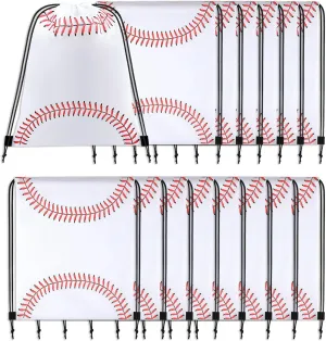 15 Pcs Baseball Drawstring String Bag Backpack Drawstring Bag Baseball Drawstring Party Favor Bags Baseball Gift Bags for Gym Sports Teams Baseball Theme Party Supplies(13.3 x 15.7 Inch)