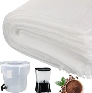 150PCS Brew Bags, 16" x 20" Large Commercial Cold Coffee Filters Non Woven Filters Bags Fits 5 Gallon Cold Brew System for Restaurants Home Hops Cider Wine Beer Tea Making