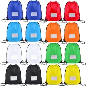 16 Pack Drawstring Bags,Bulk Draw String Backpack, DIY Gym Sports Cinch Bag Sackpack for Women Men, 8 Colors