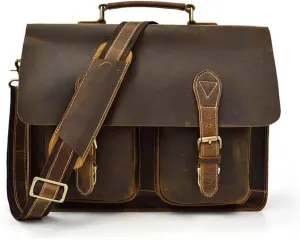 1pcs Retro Handmade Men's Briefcase Computer Bag Casual Shoulder Bag Business Handbag