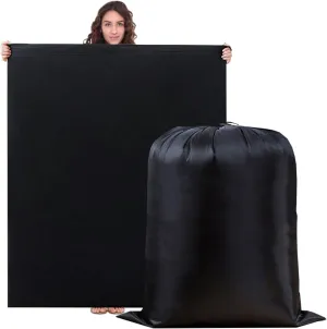 2 Pack Clothes Storage Bag, 43" x 55" Moving Bags Heavy Duty Extra Large with Drawstring, Reusable Giant Extra Luggage Storage Bags for Luggage, Suitcase, Furniture, Chair, Kids Bike