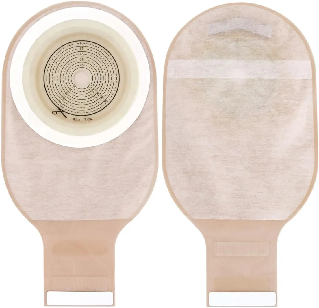 20 PCS Ostomy Supplies Colostomy Bags One Piece Ostomy Bag Ostomy Drainable Pouch for Ileostomy Stoma Care Cut to Fit 20-70MM
