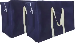 2pcs Extra Large Storage Bags with Sturdy Handles Heavy Duty Travel Tote for Household Use Space Saving Moving for Quilts and Daily Essentials