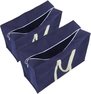 2pcs Extra Large Storage Bags with Zippers and Carrying Handles Heavy Duty Duffle Bags for Travel Household and Sports for Quilts Clothes and Seasonal Items