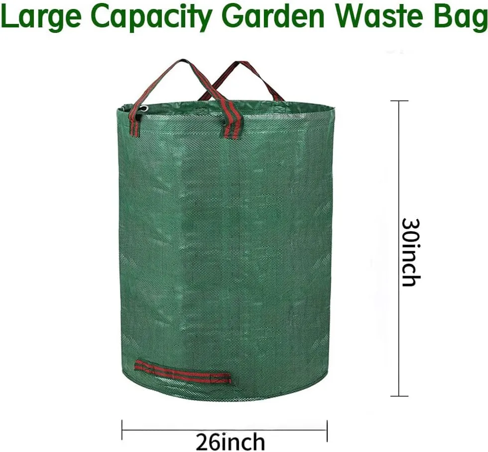 3-Pack 72 Gallon Yard Lawn Reusable Leaf Bags - Heavy Duty Waste Bags Perfect for Leafs/Leaves, Yard Debris Storage and Garden Accessories