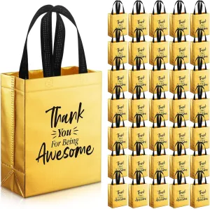 36 Pcs Thank You Reusable Gift Bags Employee Appreciation Gift Bags Thank You for Being Awesome Team Appreciation Gift for Employee Appreciation Teacher Student Coworker Secretary Assistant