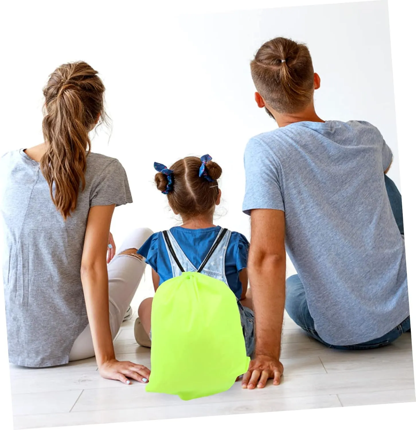 3Pcs Drawstring Backpacks Enlarged Outdoor Bags for Sports Riding Durable Design for Sneakers Shirts Fluorescent