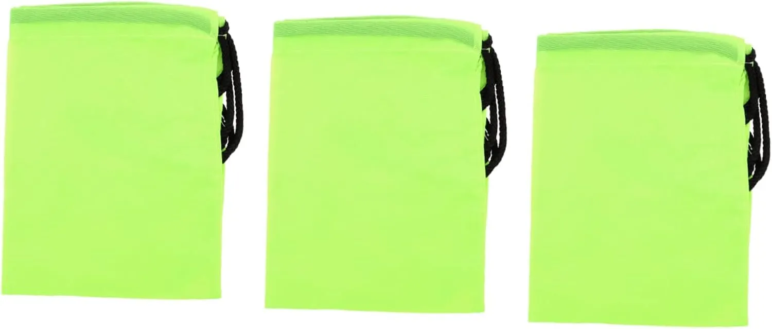 3Pcs Drawstring Backpacks Enlarged Outdoor Bags for Sports Riding Durable Design for Sneakers Shirts Fluorescent