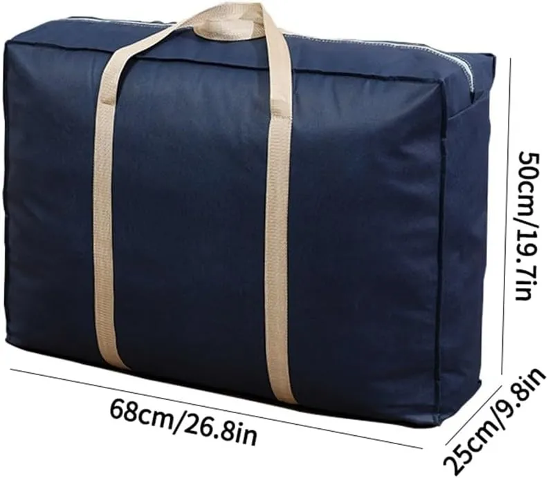 3Pcs Quilted Bag Moving Bags Storage Duvet Blanket Sorting Organizer Cabinet Organizer Moving Packing Bags(Blue)