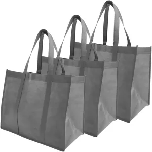 3pcs Shopping Tote Reusable Grocery Bag Casual Tote Bags Non-woven Portable Folding Beach Bag Home Supplies