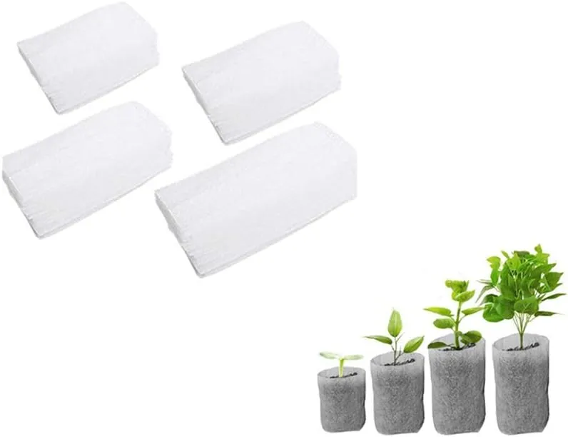 400 PCS 4 Size Biodegradable Non-Woven Fabric Nursery Bag Plant Planting Bag Cloth Seedling Pot Plant Bag Home Garden Supplies