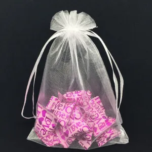 50PCS 12x16 Inches Organza Gift Bags with Drawstring Gift Packaging Big Bags (Ivory)
