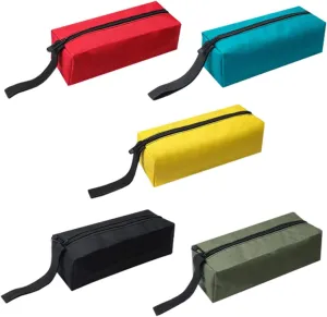 5Pcs Zipper Tool Pouch Oxford Cloth Organizer for Hardware Storage Small Tool Case for Cabinets Backpacks
