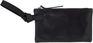 ABLE Clothing Rachel Leather Wristlet for Women, A Stylish Wallet and Clutch Pouch with Zippered Pocket, Card Slots (Black)