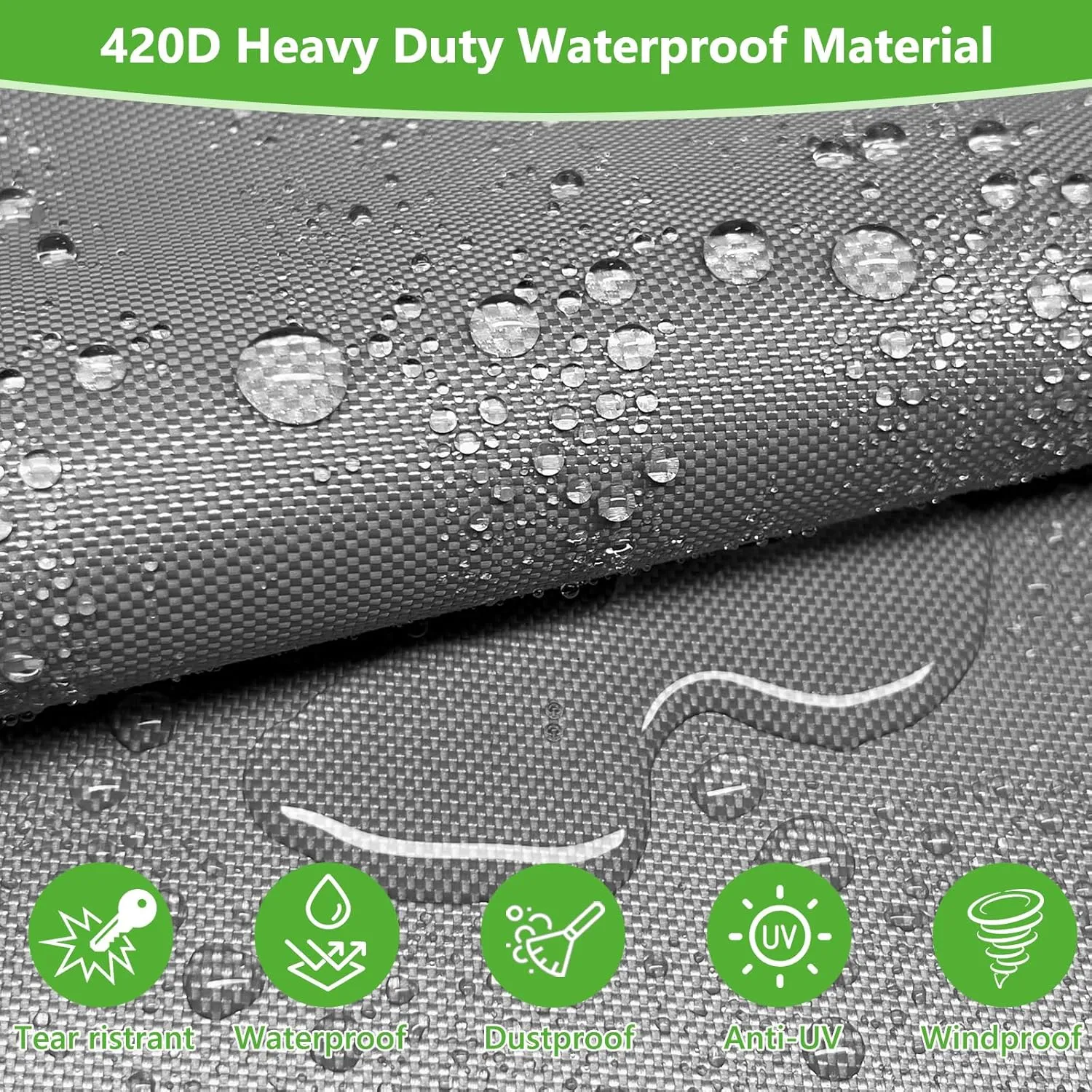 AKEfit Tire Cover, Heavy Duty Waterproof and Dustproof Tire Storage Bag for Jeep Trailer RV SUV Truck Tires with Zipper (Grey,Holding 4 Tires Within 32 Inch Diameter)