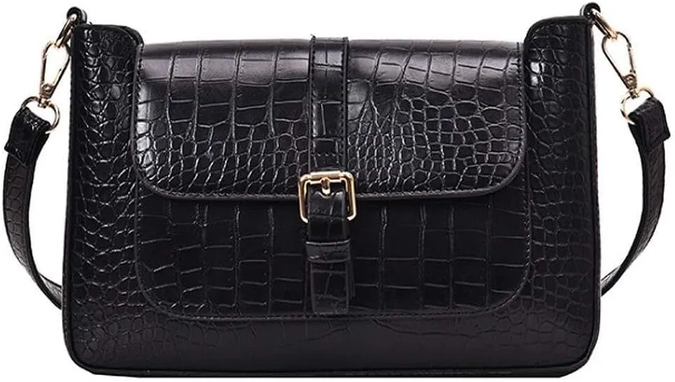 Alligator Embossing Messenger Purse Small Satchel Bags Brown Women Fashion Shoulder Handbag Purse