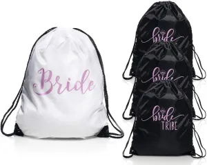 Anderson's Bride and Bride Tribe Drawstring Bags, Set of 4, Gifts