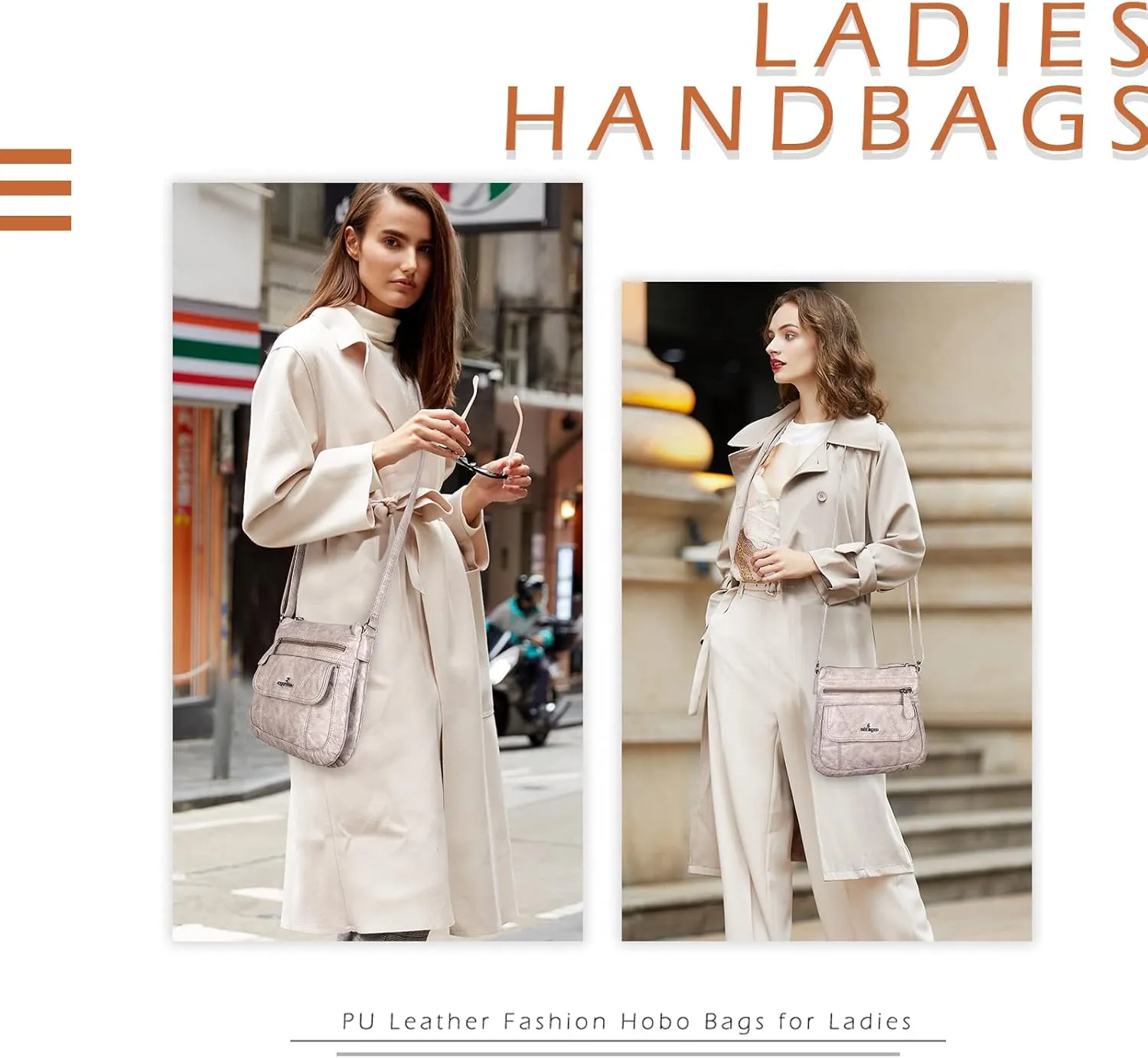 Angel Kiss Crossbody Bags for Women PU Leather Shoulder Handbag Ladies Purses and Handbag with adjustable Strap