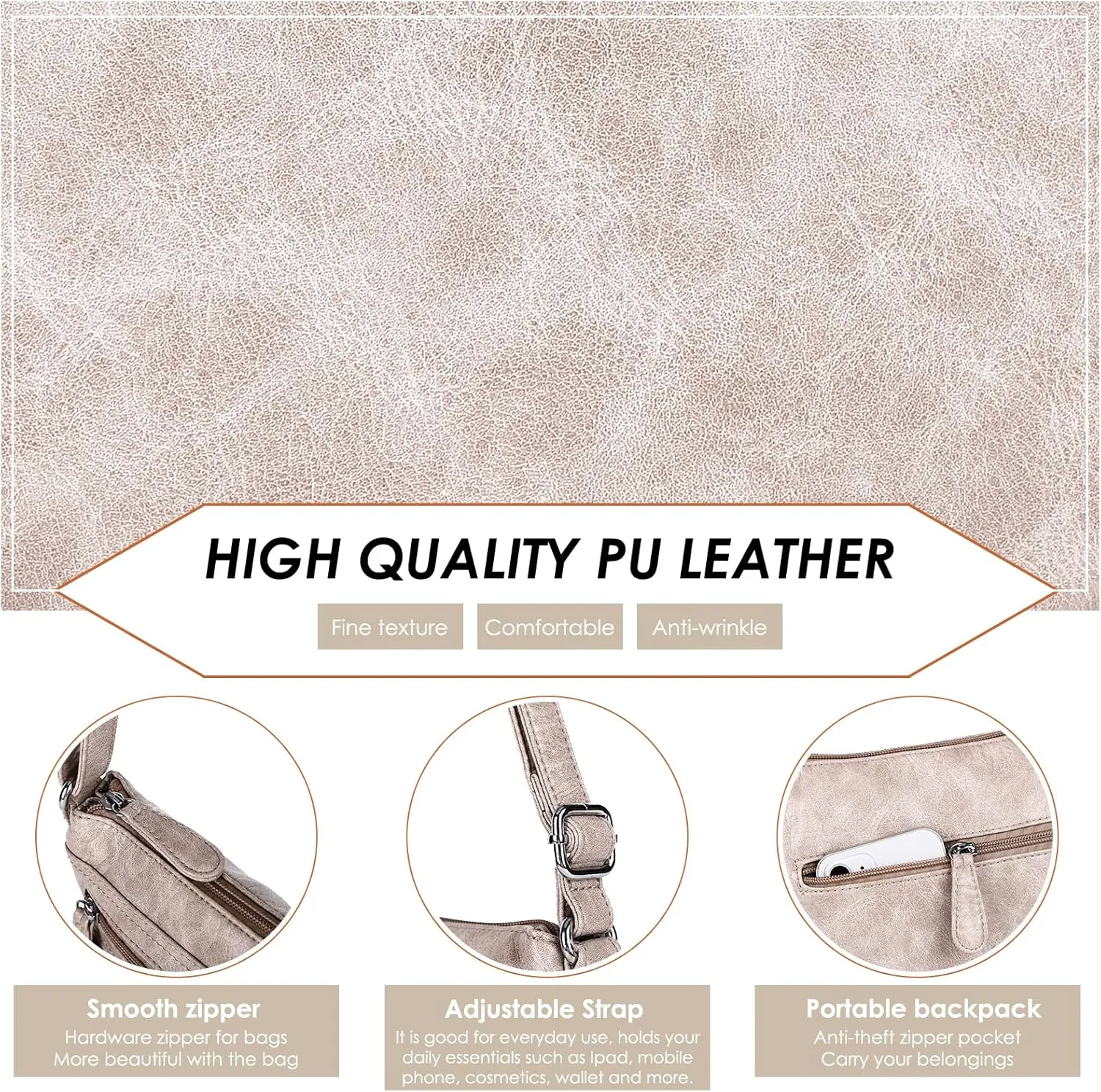 Angel Kiss Crossbody Bags for Women PU Leather Shoulder Handbag Ladies Purses and Handbag with adjustable Strap