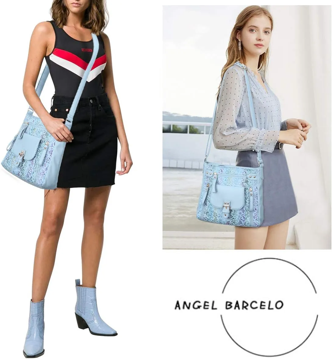 Angel Kiss Crossbody Bags Shoulder Bags and Handbags for Women Multi Pocket Daily Soft Hobo Purses Medium Size