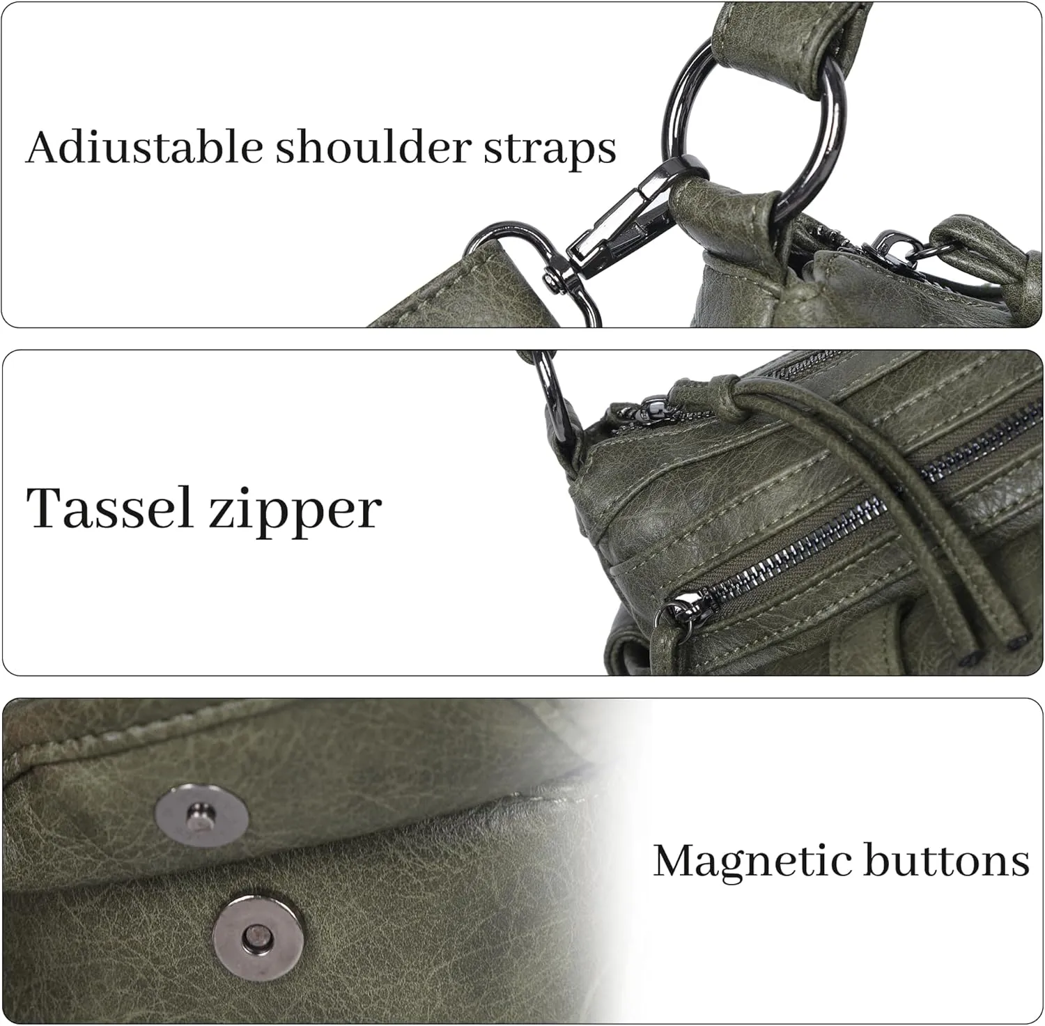Angel Kiss Hobo Purses for Women Crossbody Shoulder Bag Ladies Multi Pocket Handbags with Adjustable Shoulder Strap