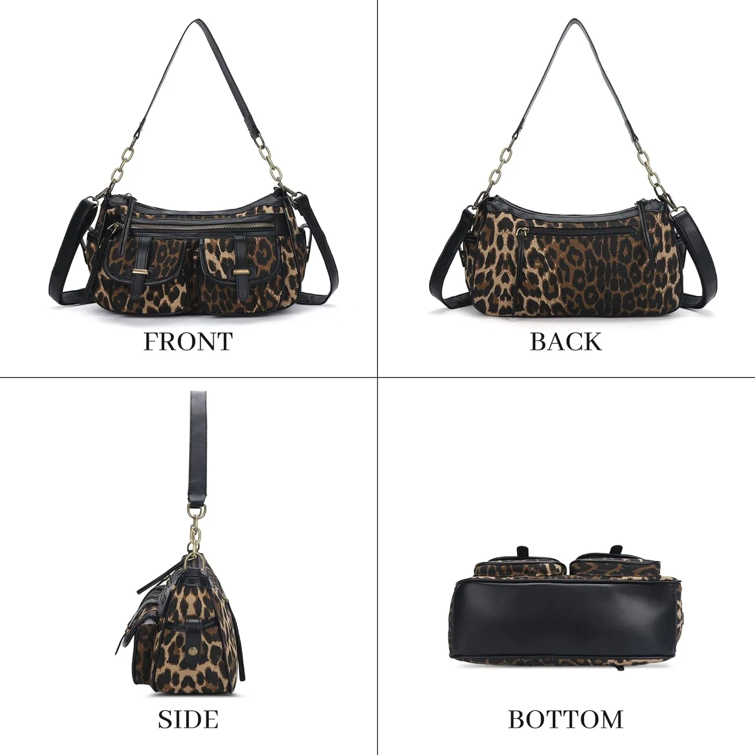 Angel Kiss Hobo Purses for Women Crossbody Shoulder Bag Ladies Multi Pocket Handbags with Adjustable Shoulder Strap