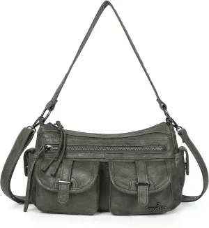 Angel Kiss Hobo Purses for Women Crossbody Shoulder Bag Ladies Multi Pocket Handbags with Adjustable Shoulder Strap