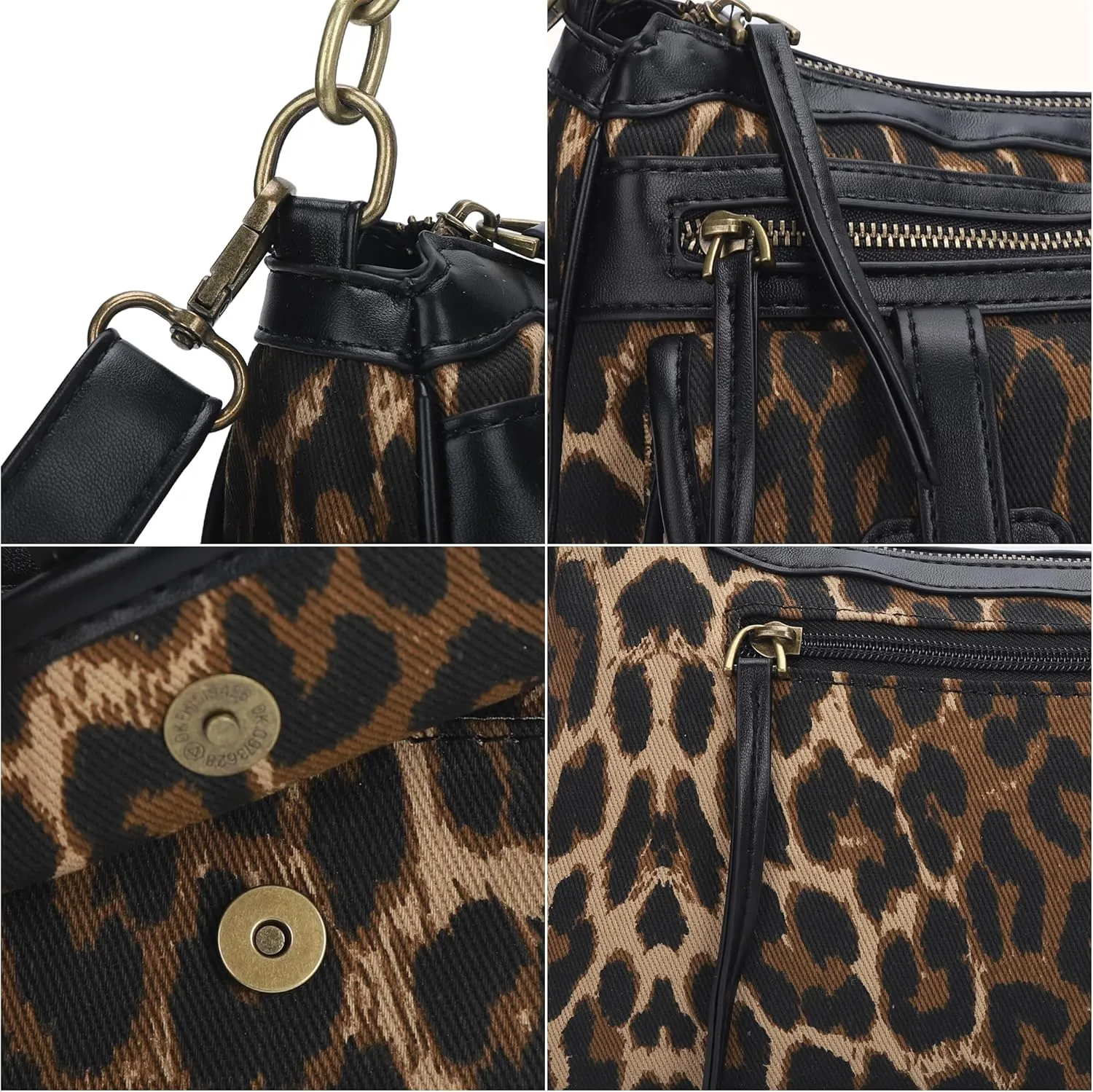 Angel Kiss Hobo Purses for Women Crossbody Shoulder Bag Ladies Multi Pocket Handbags with Adjustable Shoulder Strap