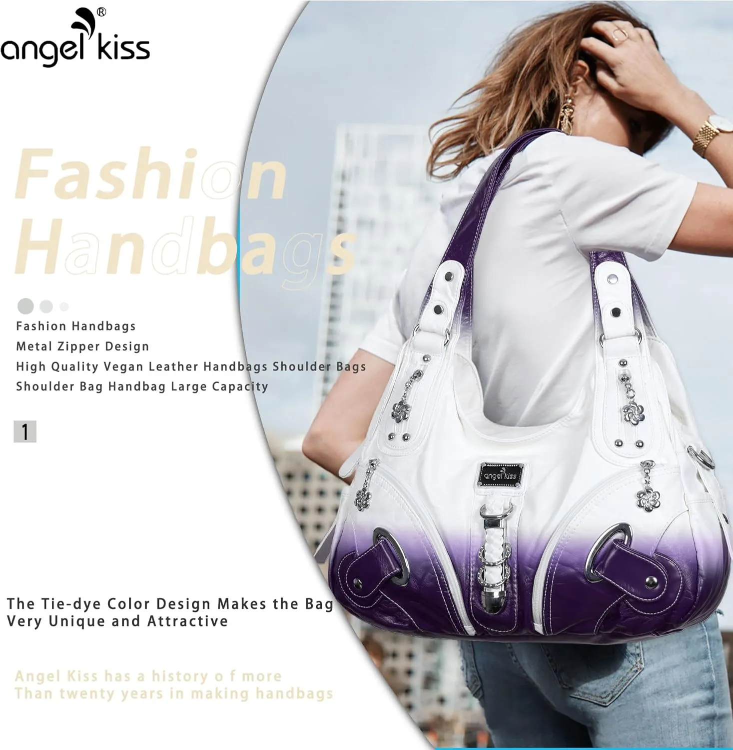 Angelkiss Hobo Purses and handbags for Women Satchel Handbag Women Purses Large Daily Shoulder Bags