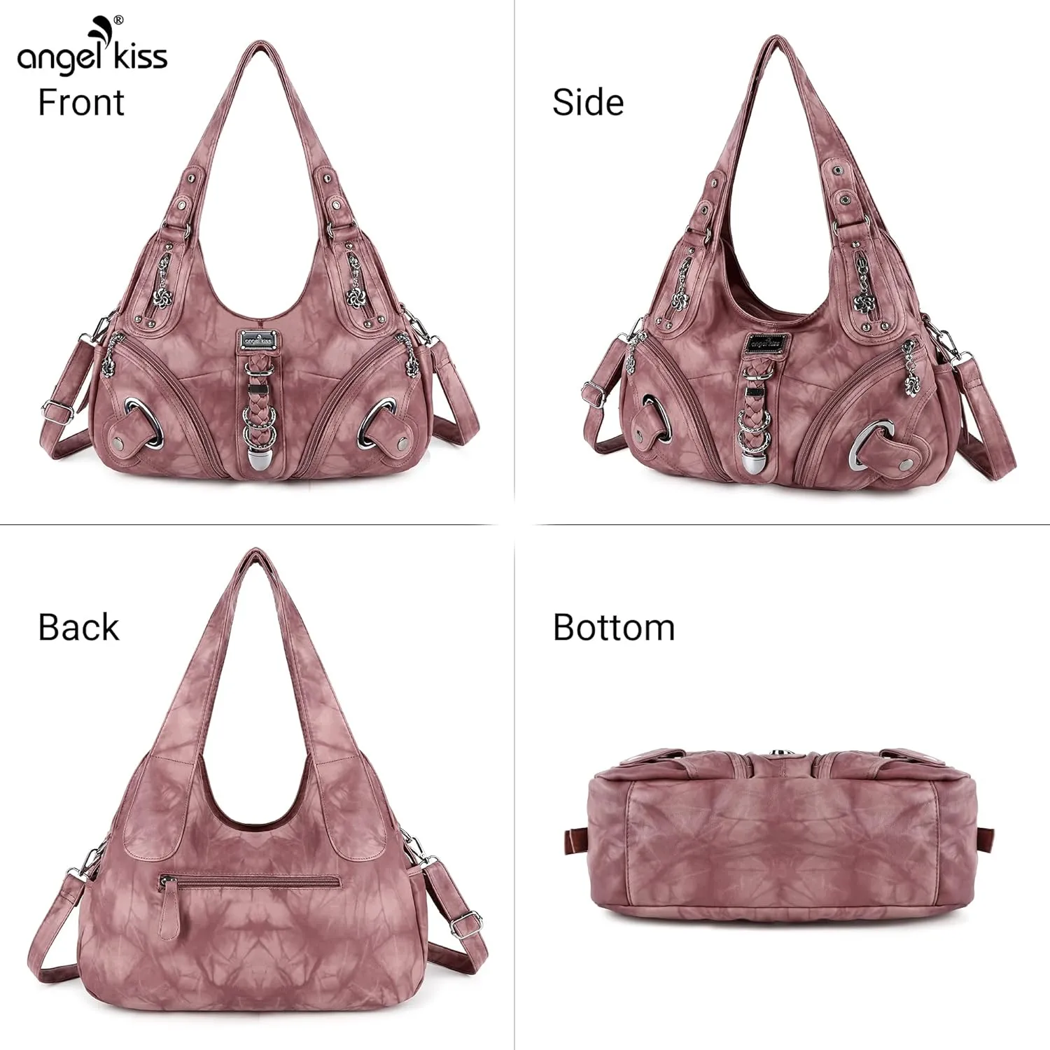 Angelkiss Hobo Purses and handbags for Women Satchel Handbag Women Purses Large Daily Shoulder Bags