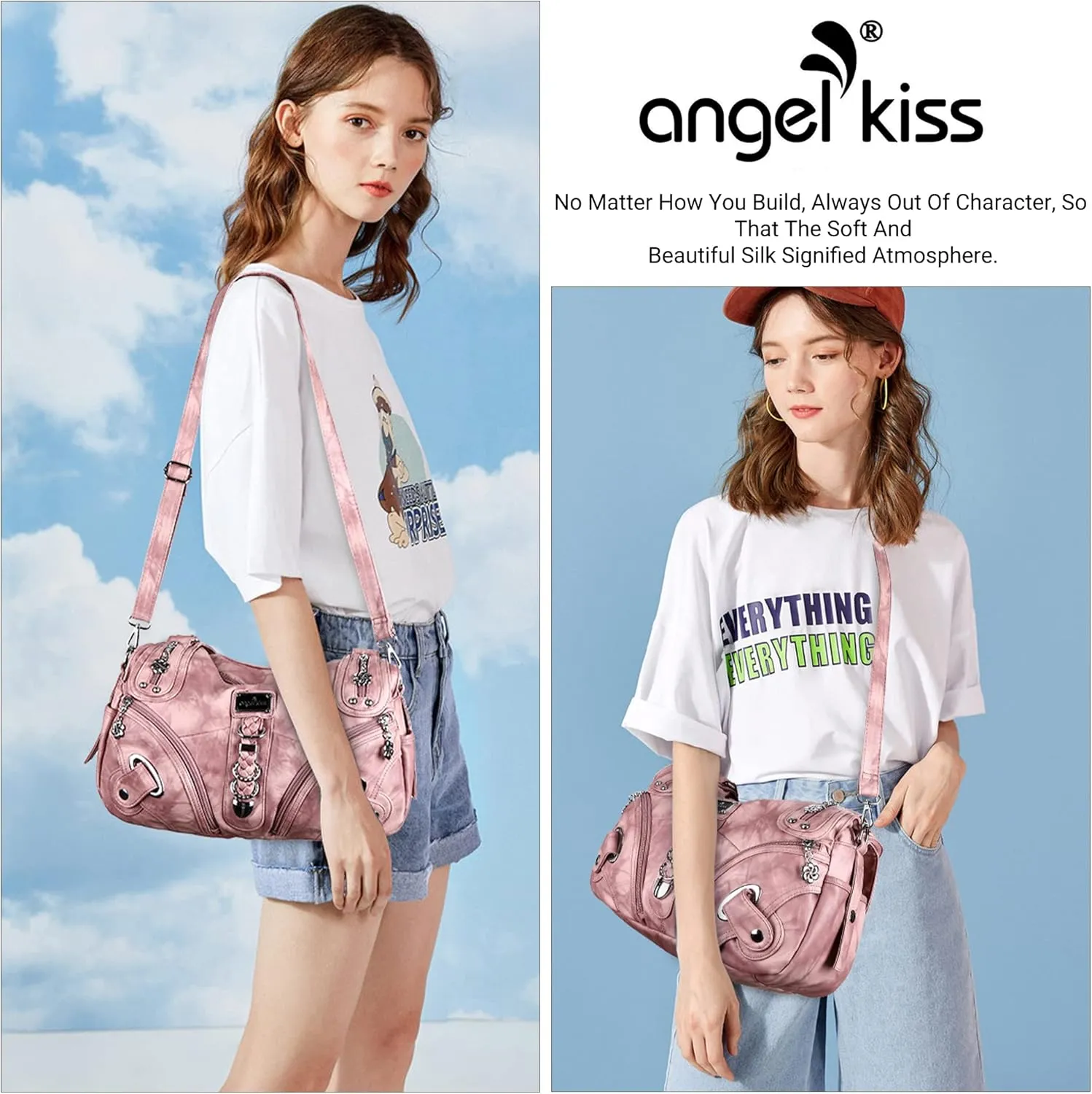 Angelkiss Hobo Purses and handbags for Women Satchel Handbag Women Purses Large Daily Shoulder Bags