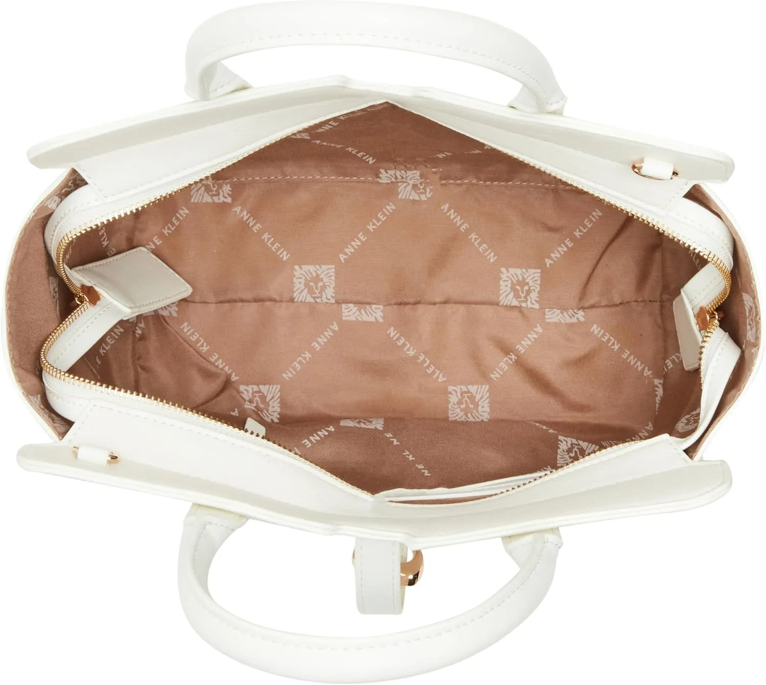 Anne Klein Sculpted Buckle Satchel with Convertible Strap