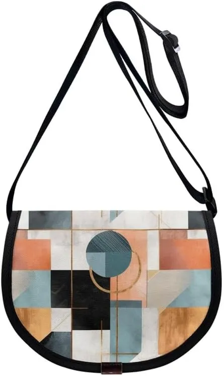 Artistic Horse Women's Large Tote Bag Daisy Messenger Bag Retro Plant Flower Shoulder Bags for Travel College