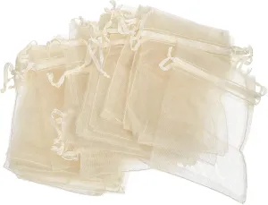ARTSEWPLY 100pcs Small Drawstring Bags Baggies for Party Favors Candy Packing Decorative Organza Bags Lightweight Party Favors