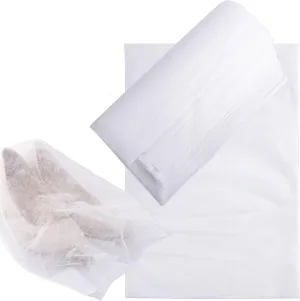 AUEAR, 200 Pack Shoe Bag Drawstring Storage Non Woven Fabric Covers with Rope for Travel 11.81 x 15.75 Inch White
