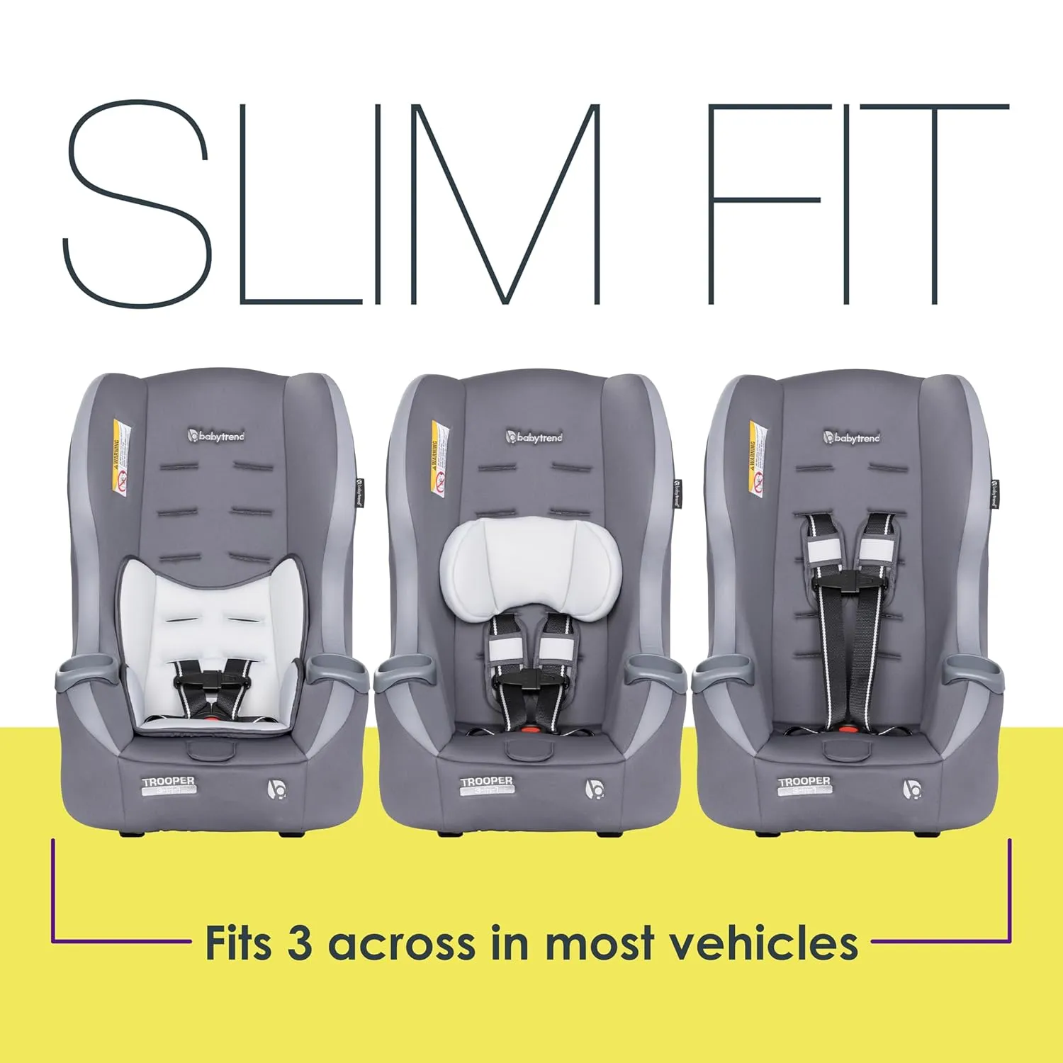 Baby Trend Trooper™ 3-in-1 Convertible Car Seat, Dash Grey