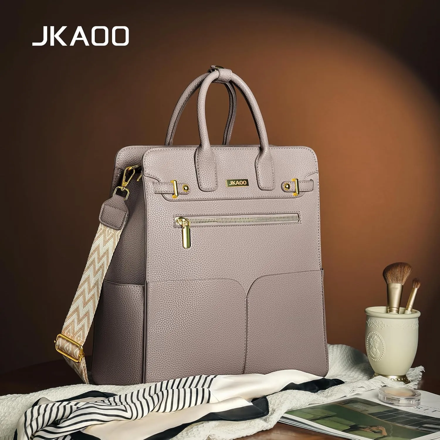 Backpack Purse for Women PU Leather Travel Backpack, 4 in 1 Designer Convertible Backpack Purse with Removable Strap (Beige)