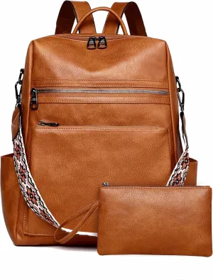 Backpack Purse for Women Pu Leather Travel Backpack Fashion Designer Shoulder Bag Ladies Convertible Handbags