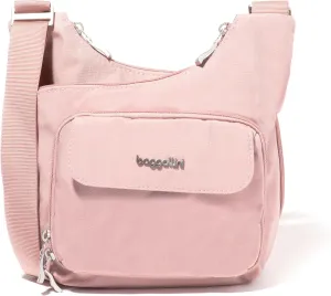 Baggallini Criss Cross 10x11 Crossbody Women Lightweight Water-Resistant Nylon Travel Bag W/RFID & Quick Access Pockets