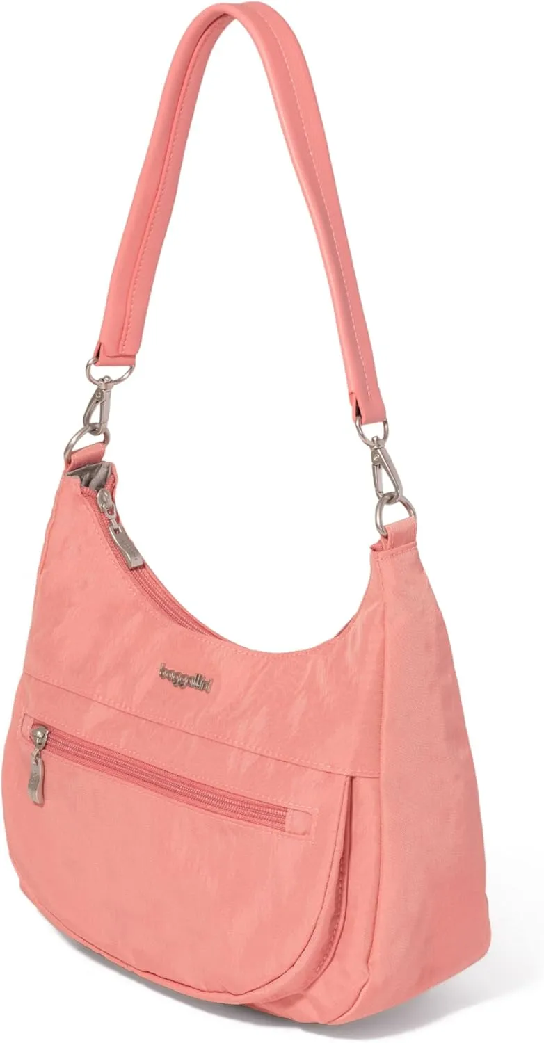 Baggallini Modern Pocket Half Moon 11"x10.5" Shoulder Women W/Replaceable Straps Converts to Crossbody Bag