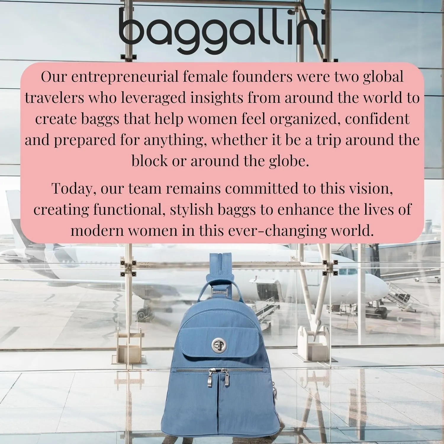 Baggallini Naples Convertible Small Daypack Sling Crossbody, Cornflower