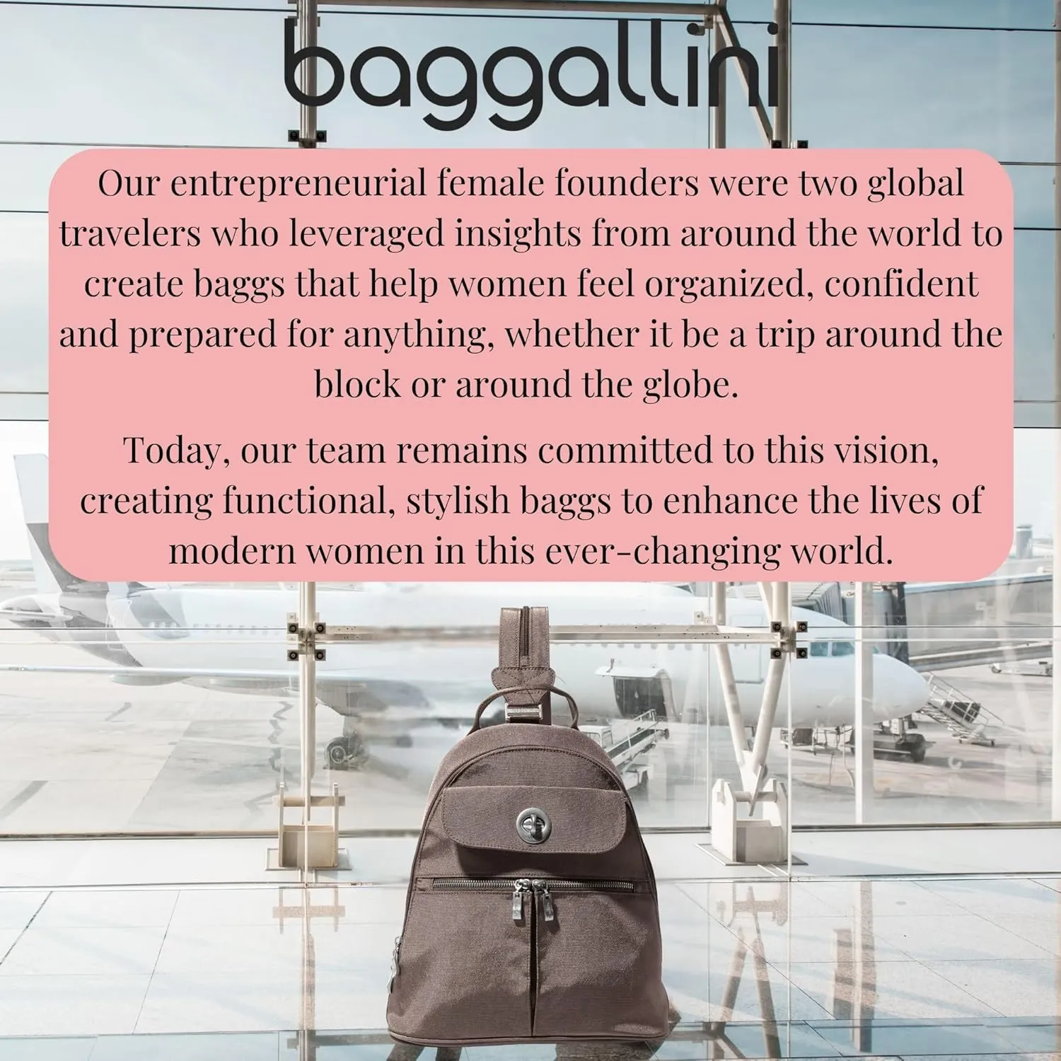 Baggallini Naples Convertible Small Daypack Sling Crossbody, Portobello Shimmer