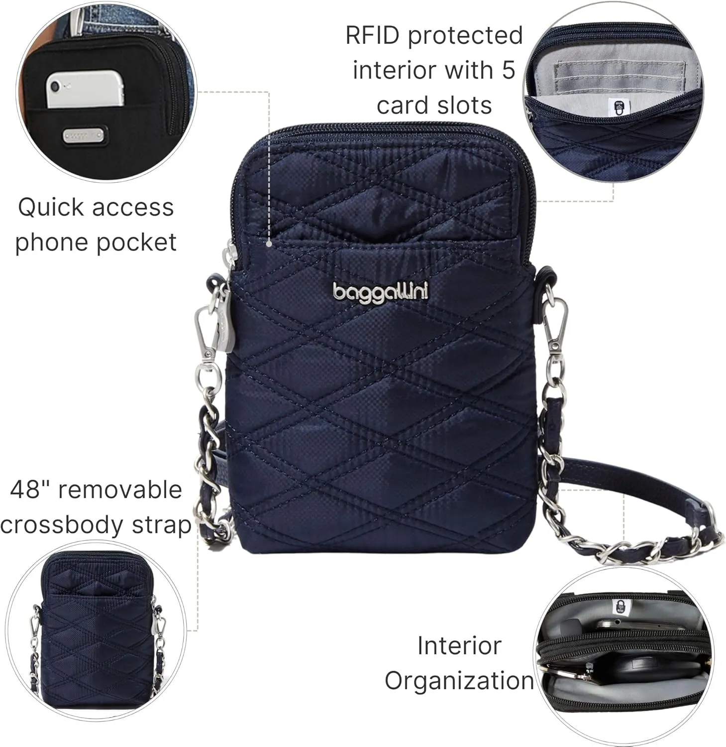 Baggallini Take Two Bryant RFID Crossbody Bag