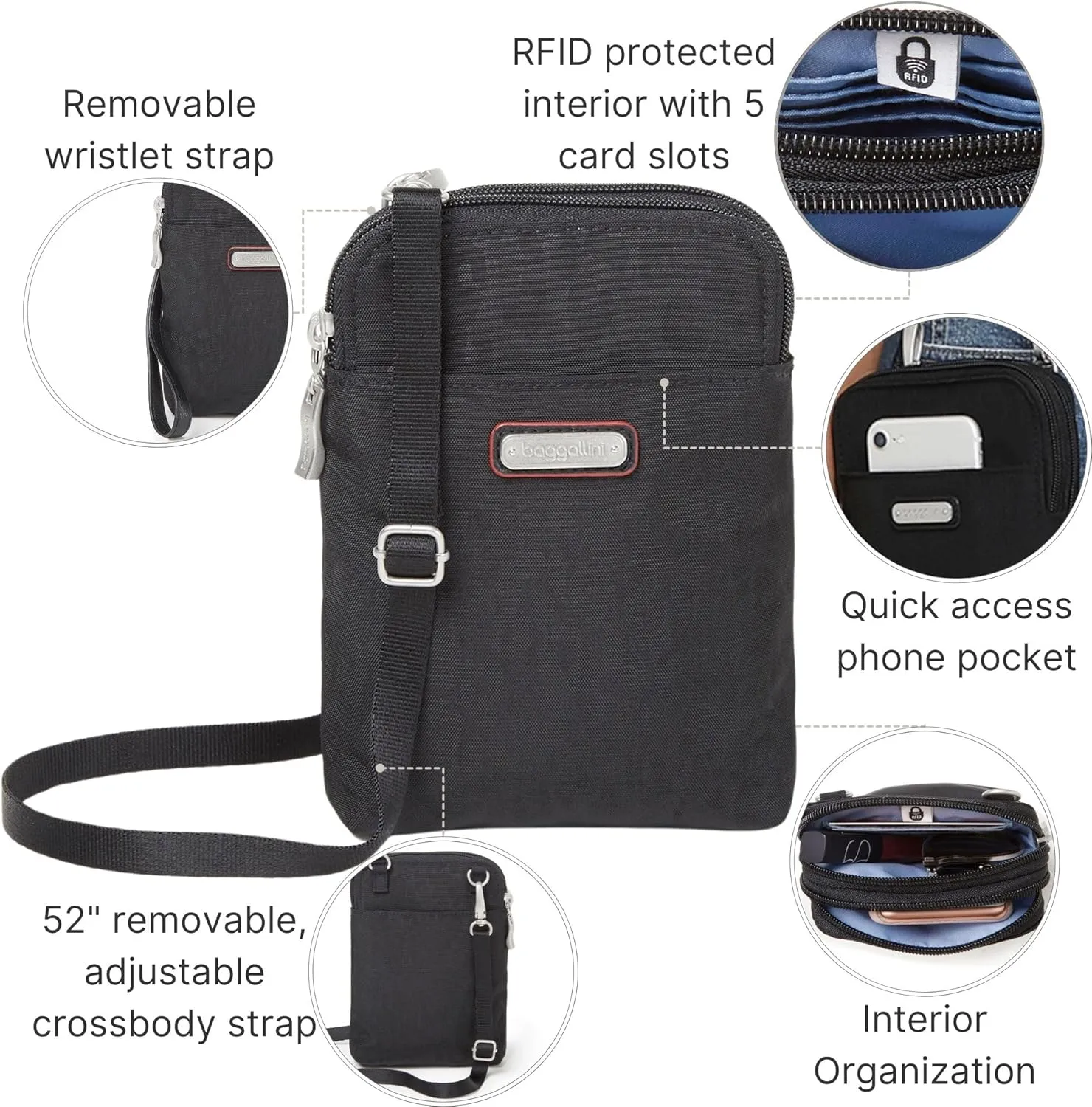 Baggallini Take Two Bryant RFID Crossbody Bag