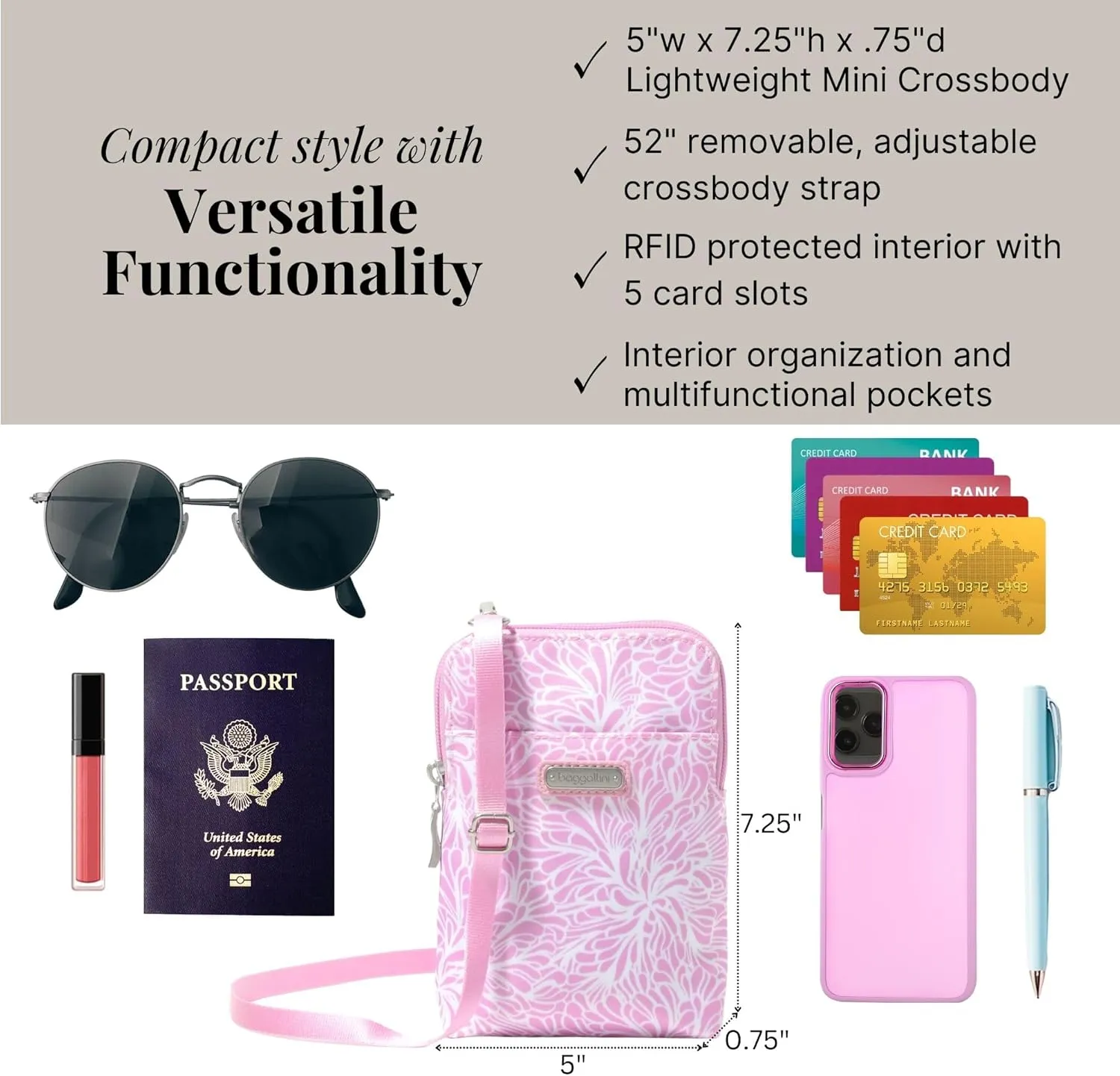 Baggallini Take Two Bryant RFID Crossbody Bag
