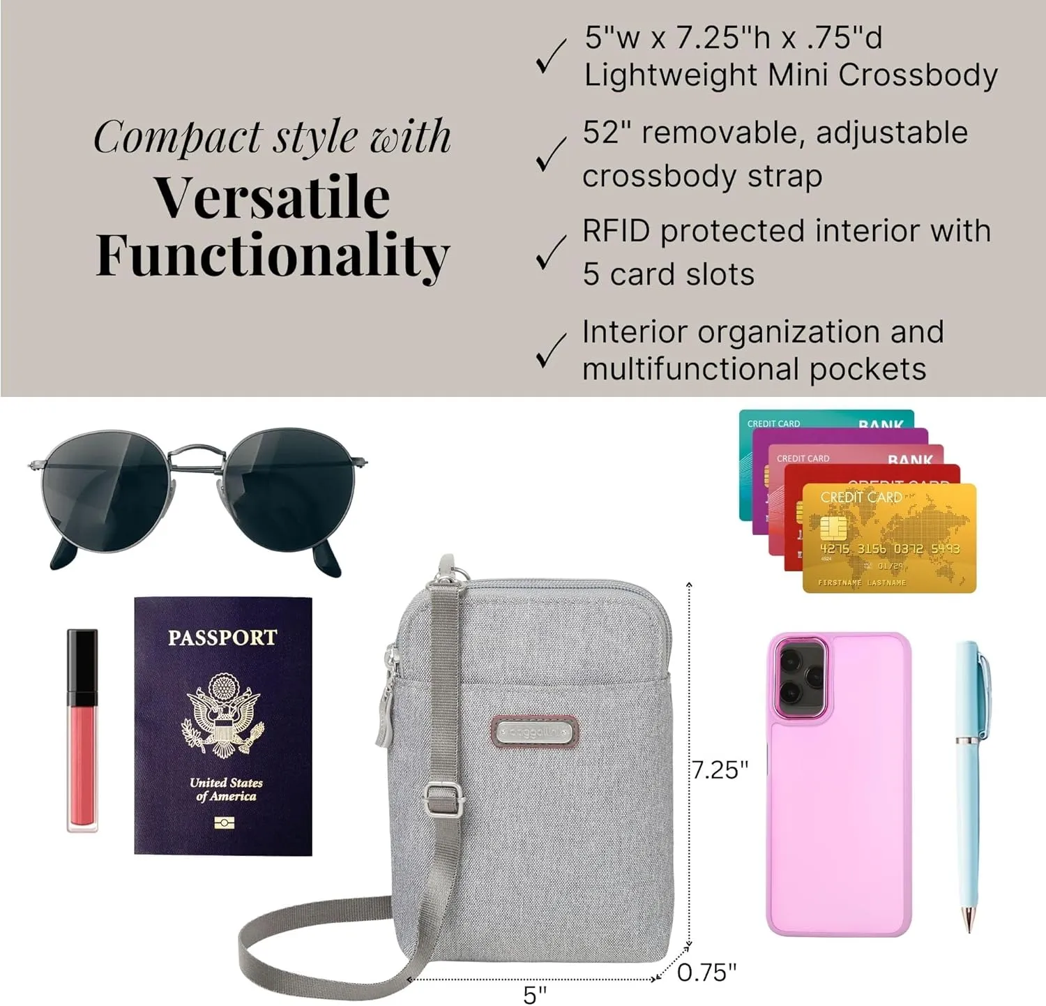 Baggallini Take Two Bryant RFID Crossbody Bag